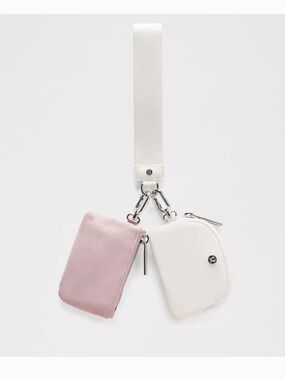 Lululemon Dual Pouch Wristlet in Pink and White
